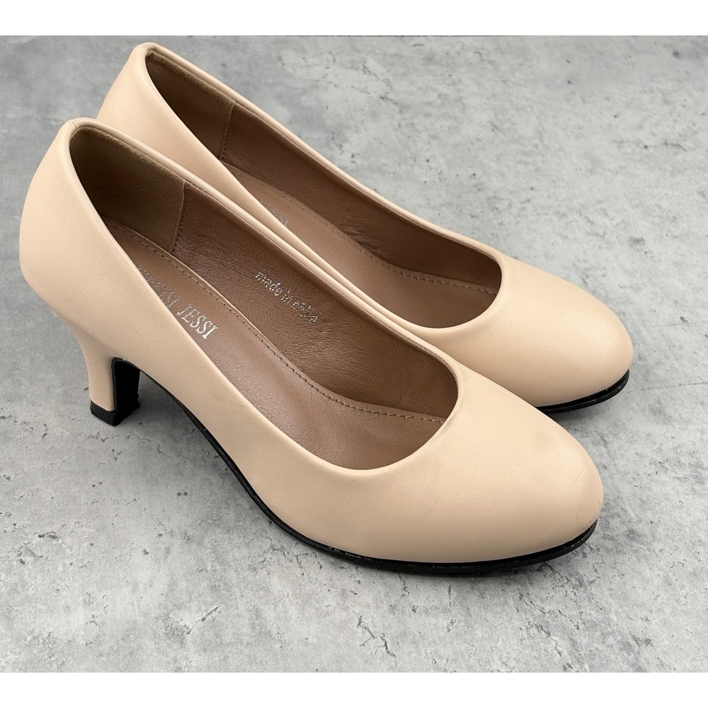 Maiernisi Jessi Black Mary Jane High Heel Shoes Sz 6 EU 36 Cream Color Worn Once